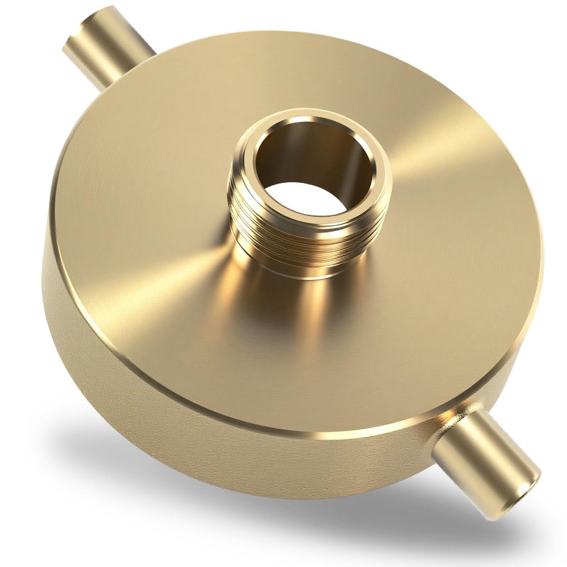 Happy Tree 2-1/2" NST (NH) Female x 3/4" GHT Male Brass Fire Hydrant Adapter with Pin Lug Fire Equipment Brass Hydrant to Garden Hose Adapter - Image 1
